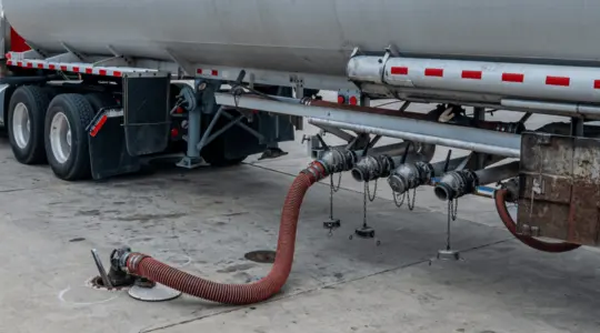 Fuel truck filling underground storage tank 1600x600