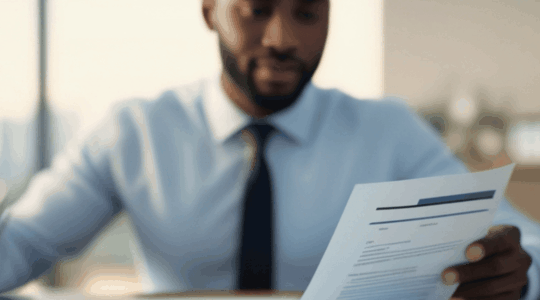 Man-reviewing-voluntary-benefits-document