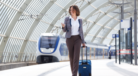 Business woman traveling